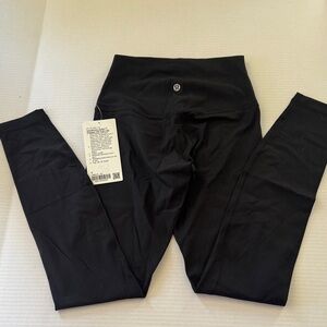 lululemon athletica Black Ribbed High-Rise Leggings